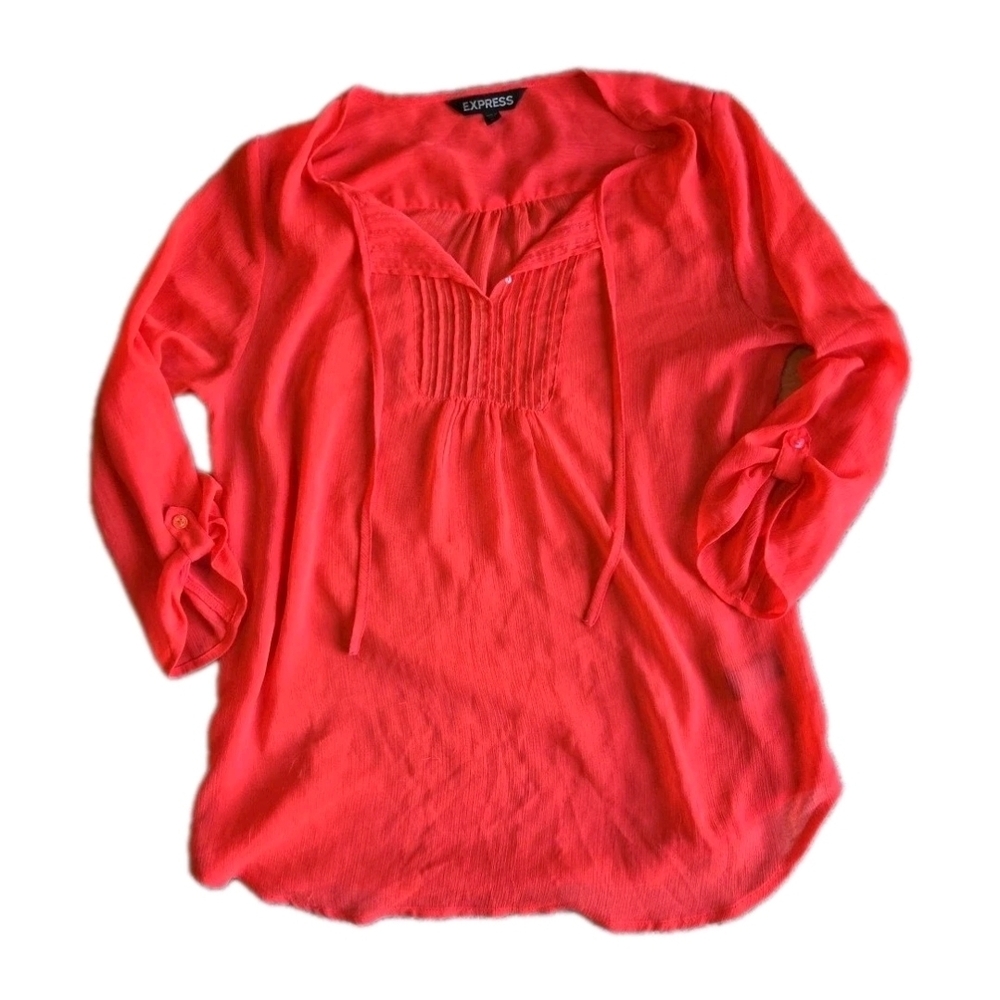 Womens Express Brand Pink Sequin Blouse Size Xs Worn Once Perfect Condition